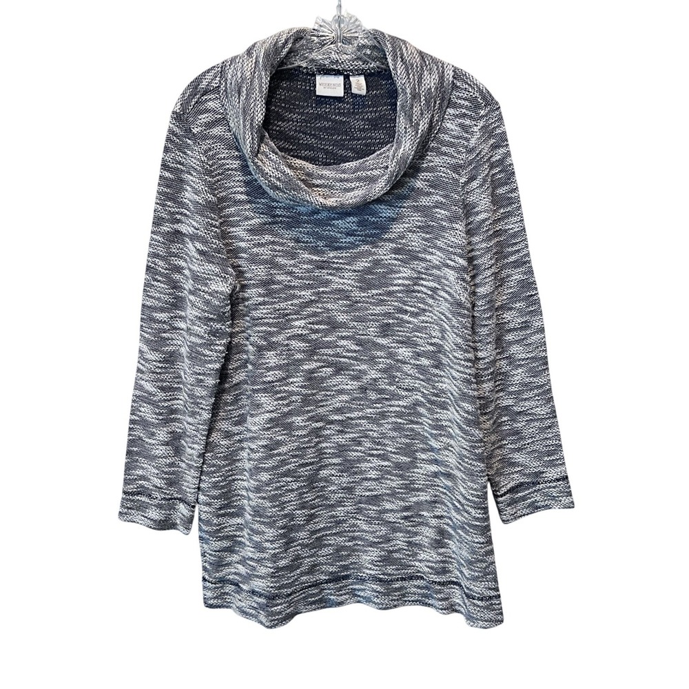 Weekends by Chicos Womens Sweater Knit Cowl Neck Tunic Top Size Large‎